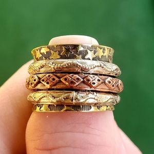 Two Tone Brass and Silver Plated Spinner Ring